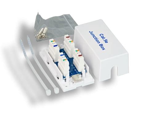 will a cat5e junction box at like a switch|cat 5 cable splice box.